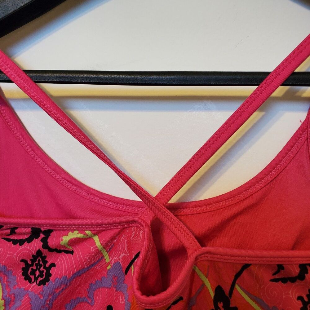 Lola Afg Athletic Tennis Golf Dress Sz Sm Built In Bra Pink Abstract Pickleball - Picture 3 of 5